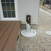 お庭　　立水栓　　リホーム　新築に最適　ブリックポール