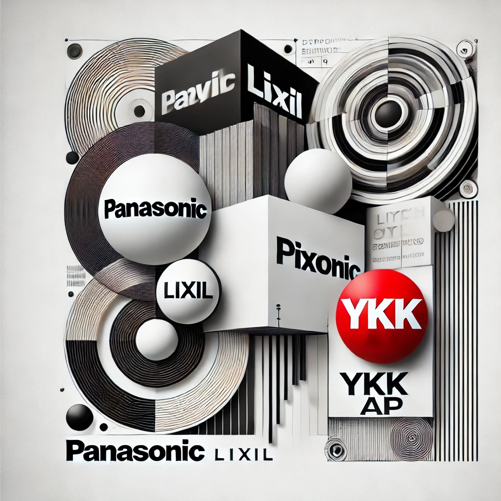 リクシル、YKKap、パナソニック、メーカーロゴ