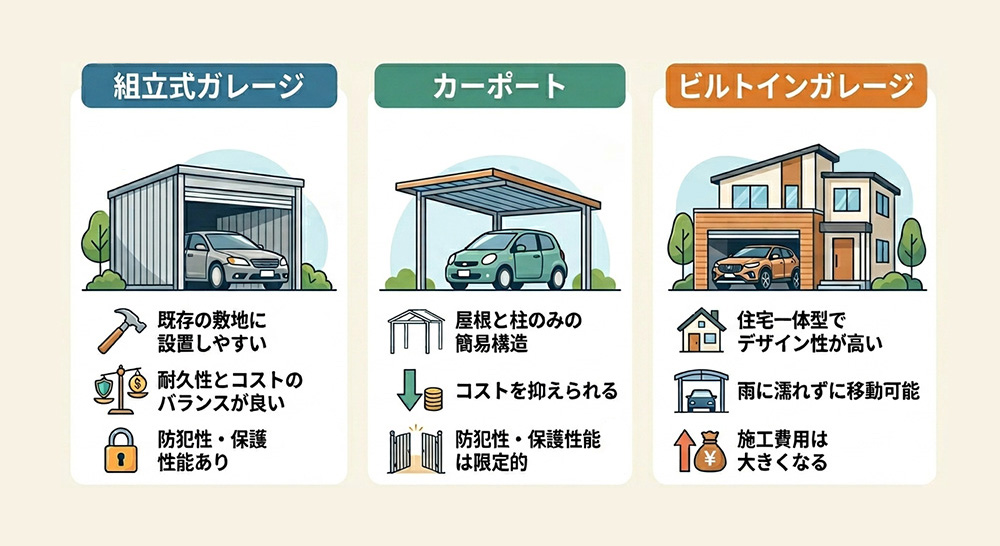 ガレージの基本種類
