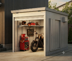 バイクガレージ・趣味部屋にも最適！大型物置の意外な活用術